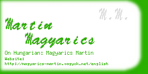 martin magyarics business card